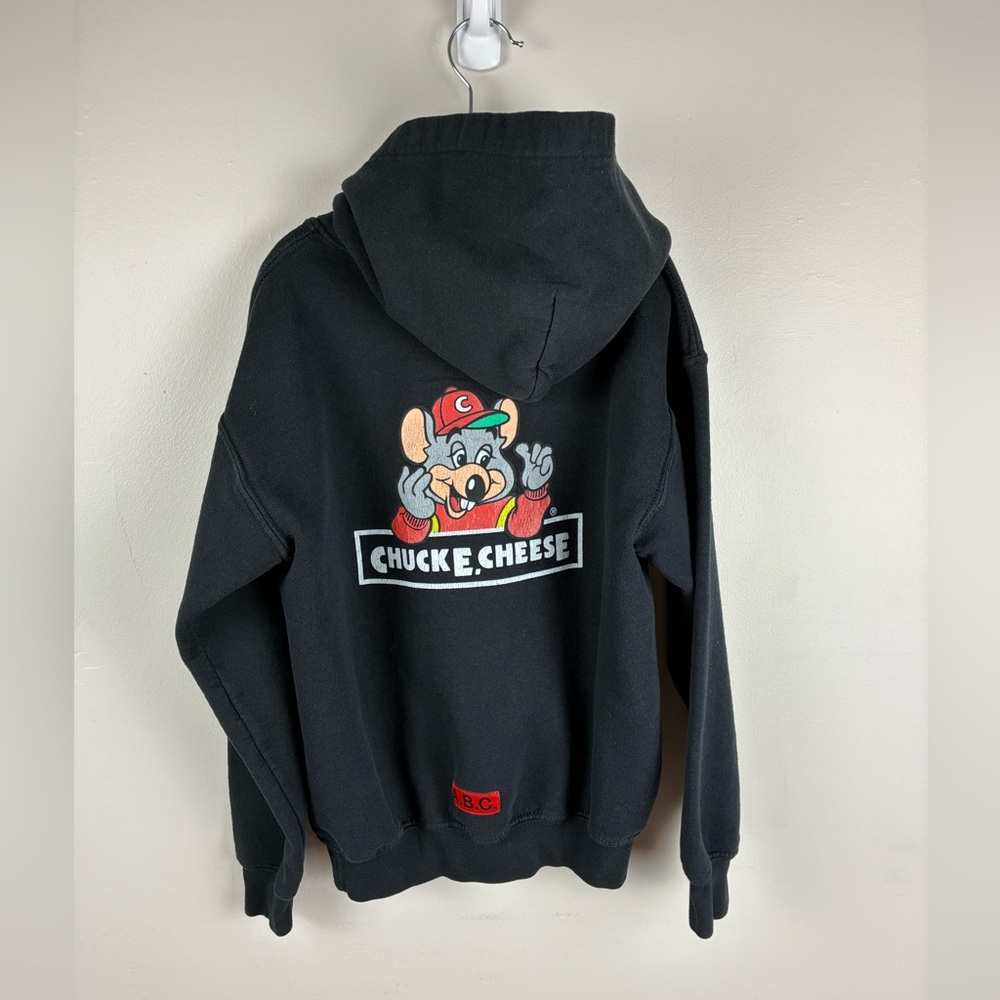 Chuck E. Cheese® Kids Logo Hoodie Black Sweatshirt Size 8
